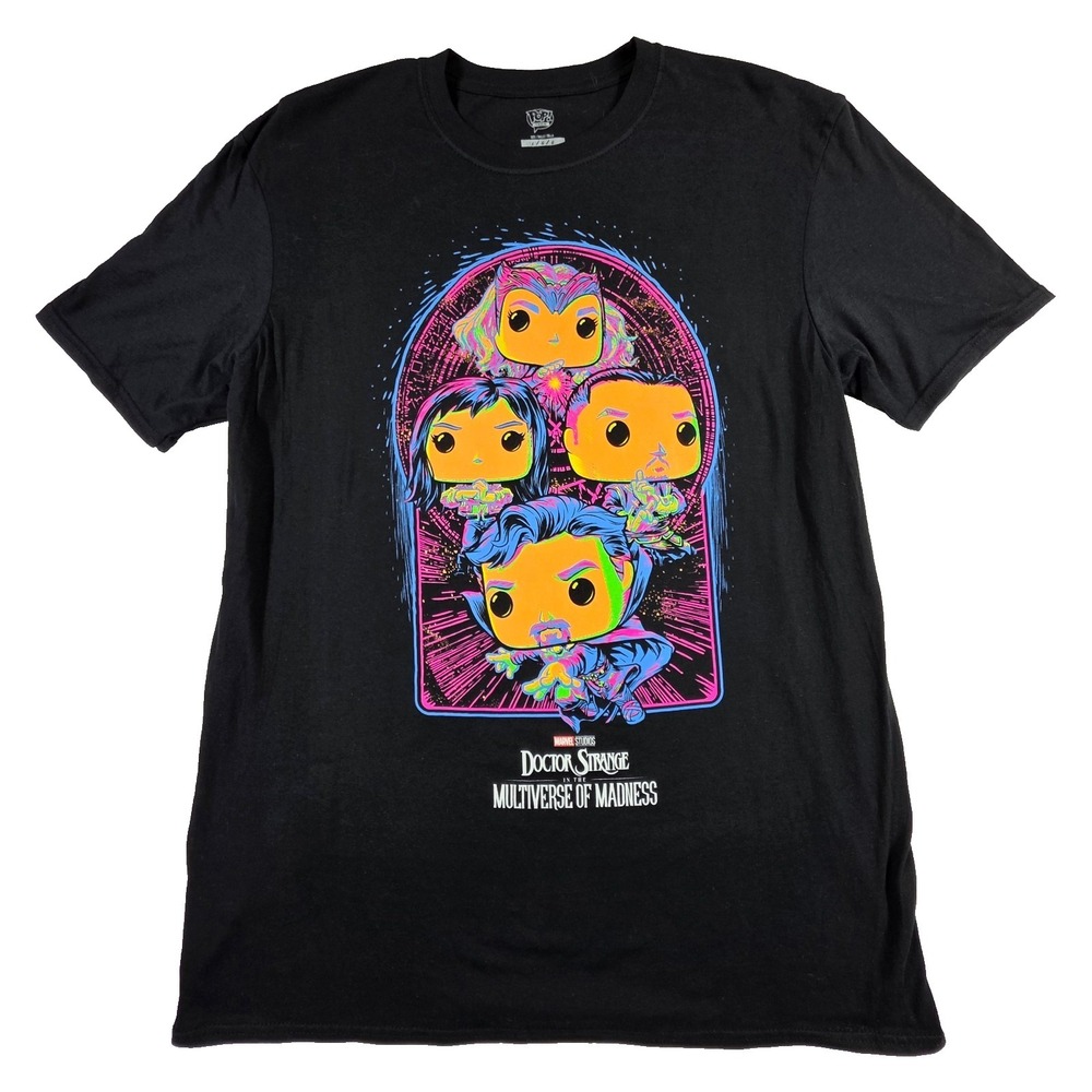 Funko Pop Doctor Strange Multiverse of Madness Blacklight T-Shirt Men's Size L